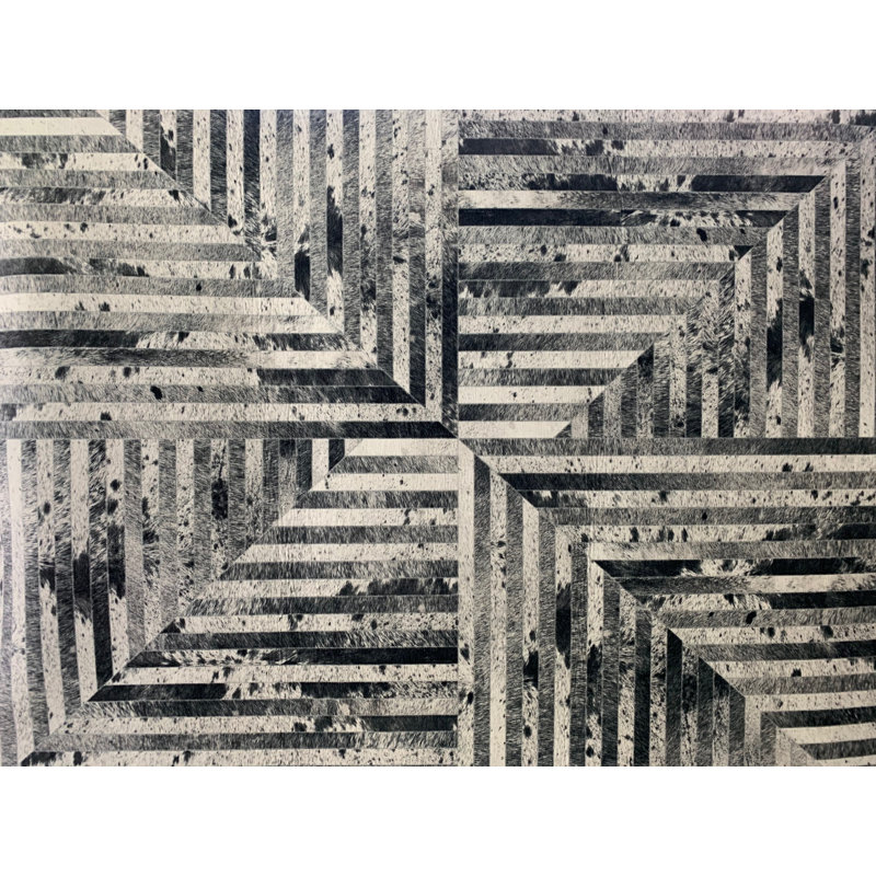 Tapis gris / noir Sechura, Rectangle 5 pi x 7 pi