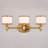 Newberry 3-Light 22 inch Wide Natural Brass Gold Traditional Bathroom Vanity Lighting Fixture, White Frosted Opal Glass Shade, Dimmable, LED Compatible, Reversible Over the Mirror Wall Mounted-630928511-630928508