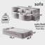 Canapé-lit moderne avec 2 coussins, canapé-lit convertible en tissu rembourré de mousse, matelas pliant simple de 15 po pour le salon, lit d'invité, salle de jeux, aucun assemblage requis-977996063