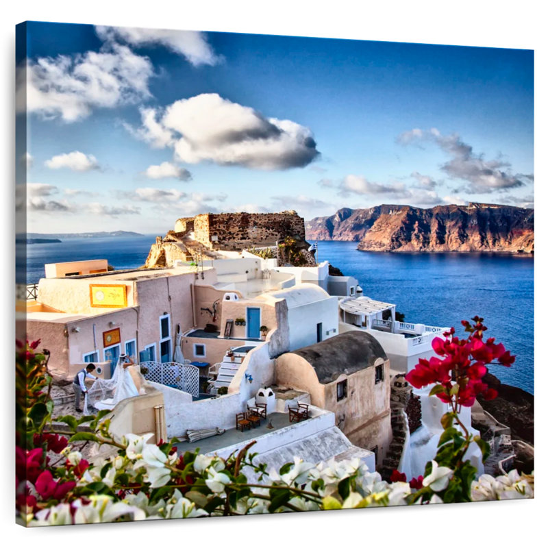 Gillard, la ville d'Oia, Santorini I, H 10 po x l 10 po