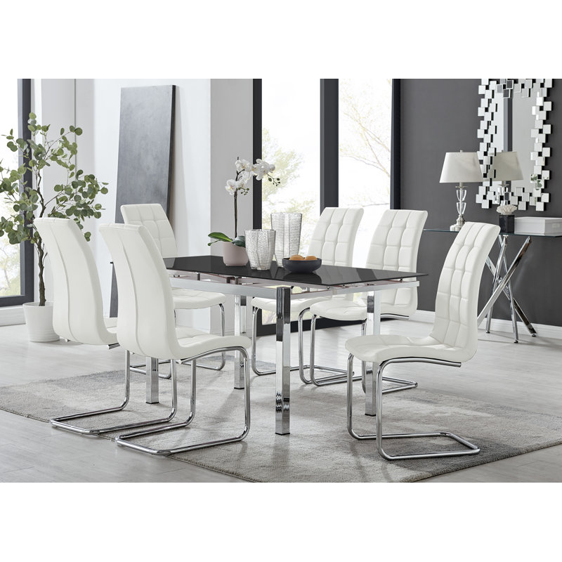 Tierra Extendable Dining Set, White