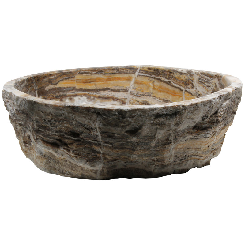Novatto 17'' Stone Specialty Bathroom Sink, Chrome