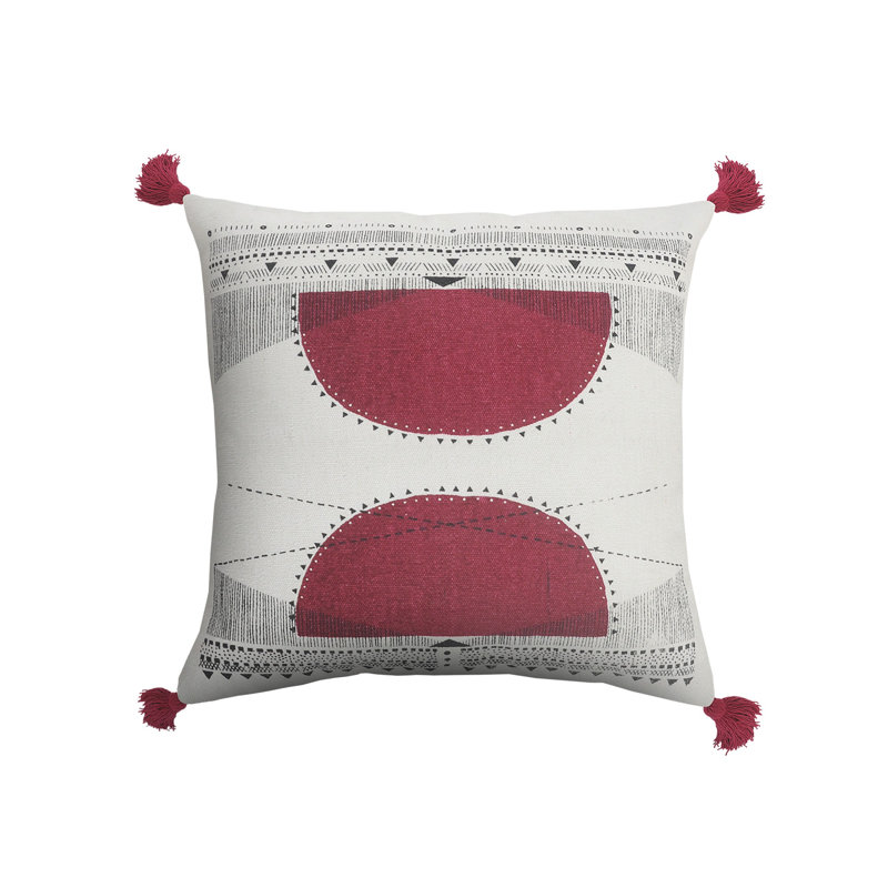 Housse de coussin Southemern Geoemtric, Blanc géométrique 2, Polyester