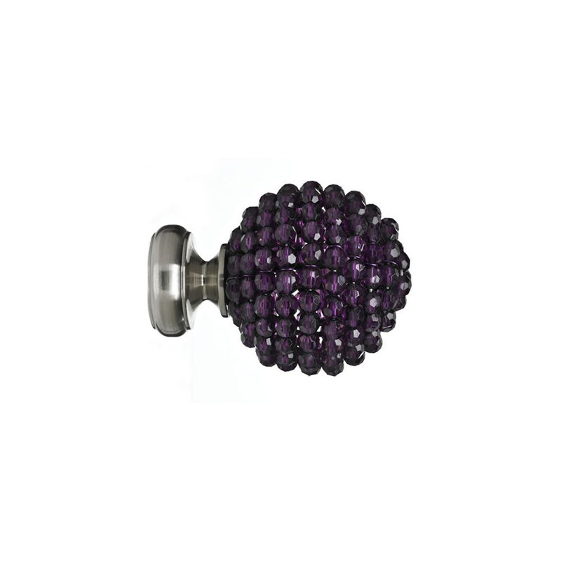 Alice 8.8cm Finial, Purple/Satin Silver