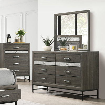 Voleta Contemporary Dresser, Gray