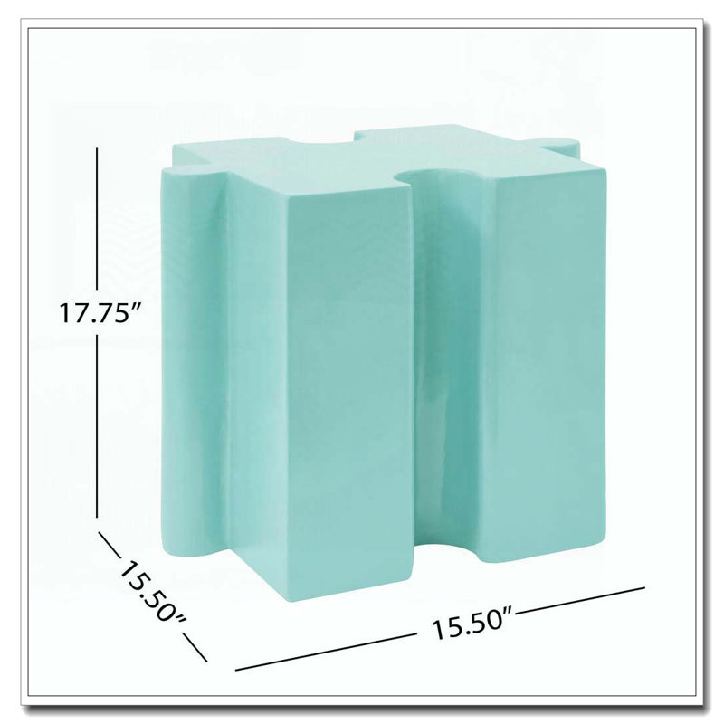 Table modulaire à rebord convexe MGO, tables d'appoint d'extérieur / d'intérieur, Vert clair, 1