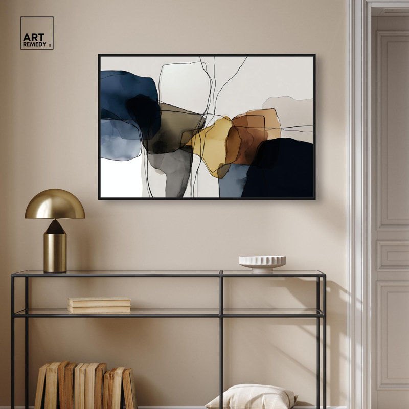Décoration murale de bureau à imprimé sur toile Conn Conned Colors II par Art Remedy, cadre noir, 36 x 24, H 25 po x l 37 po