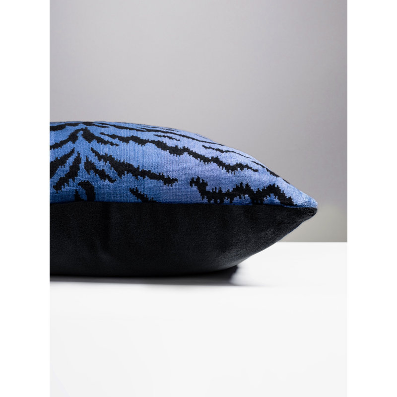 Wild Glamour Silk Lumbar Pillow Cover & Insert, 14" H x 22" W x 6" D, Green/Black/Chartreuse Animal Print