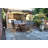 TURNBURY table with 6 x HENLEY Grey Textylene Reclining Folding High Back Armchair