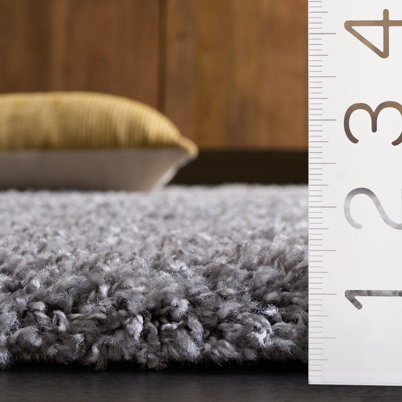 Frankmut Shag Performance Solid Color Rug, Rectangle 4' x 6'