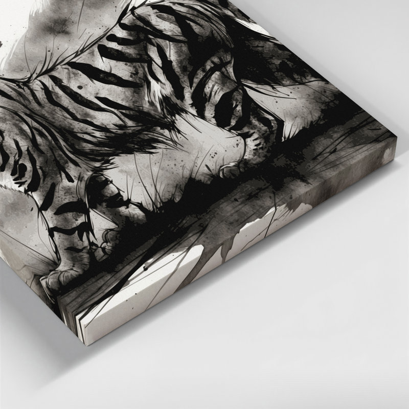 Art sauvage sur toile brun, H 11 po x l 14 po