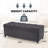 50" Storage Ottoman Bench Tufted With Storage For Living Room, Dark Gray-1987150446