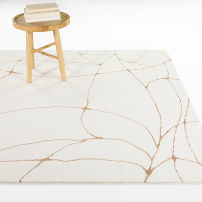 Bathanti Cream/Beige Organic Abstract Area Rug