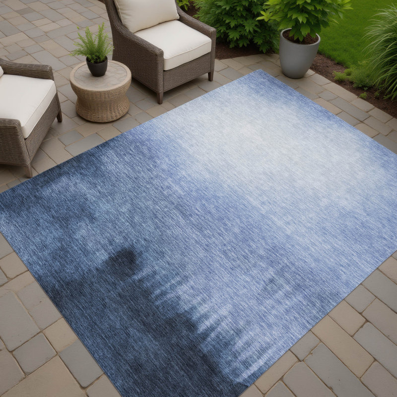 Machine Washable Indoor/Outdoor Magruder ACN2420 Abstract Rug, Rectangle 3' x 5'