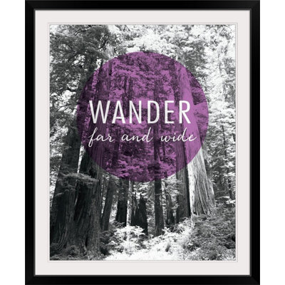 "Wander Far and Wide" par Laura Marshall, art textuel Kerlynn