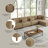 Seemab 5 - Piece Upholstered Camel Corduroy Modular Sectional with Pillow Back and Removable Ottoman-1500737900-1445937440-1500737813