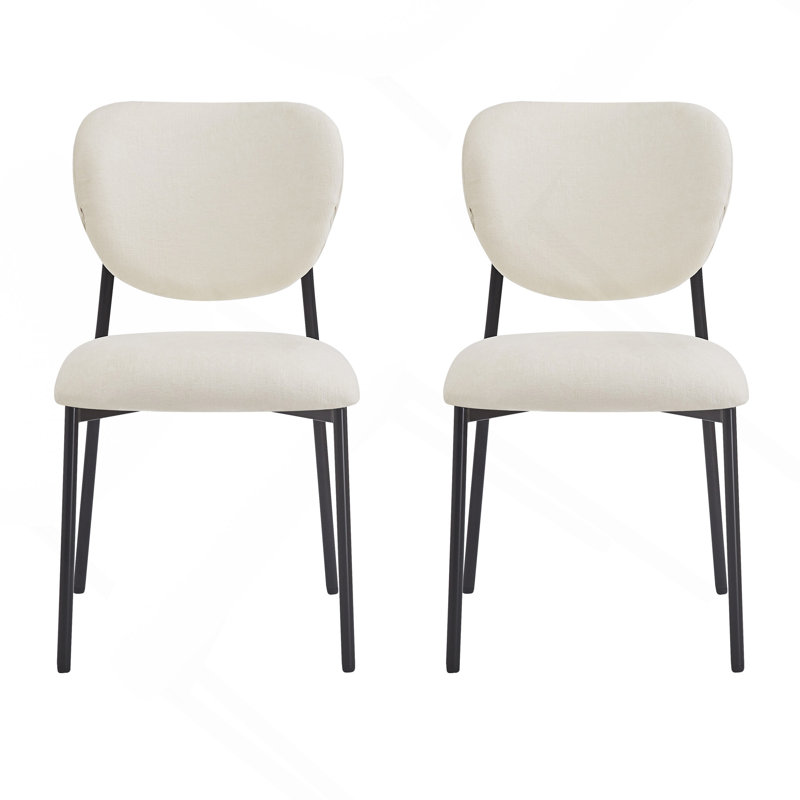 Chaises de salle à manger rembourrées avec (ensemble de 2)