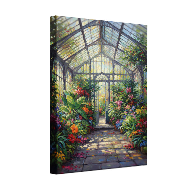Scène de jardin paysage et nature, H 18 po x l 12 po