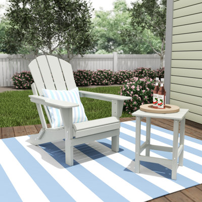 Chaise Adirondack pliante en plastique avec table Laguna