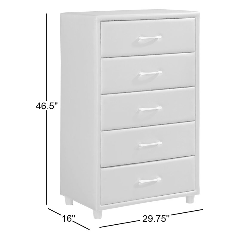Gribble 29.5'' W 5 - Drawer Dresser, Dark Brown