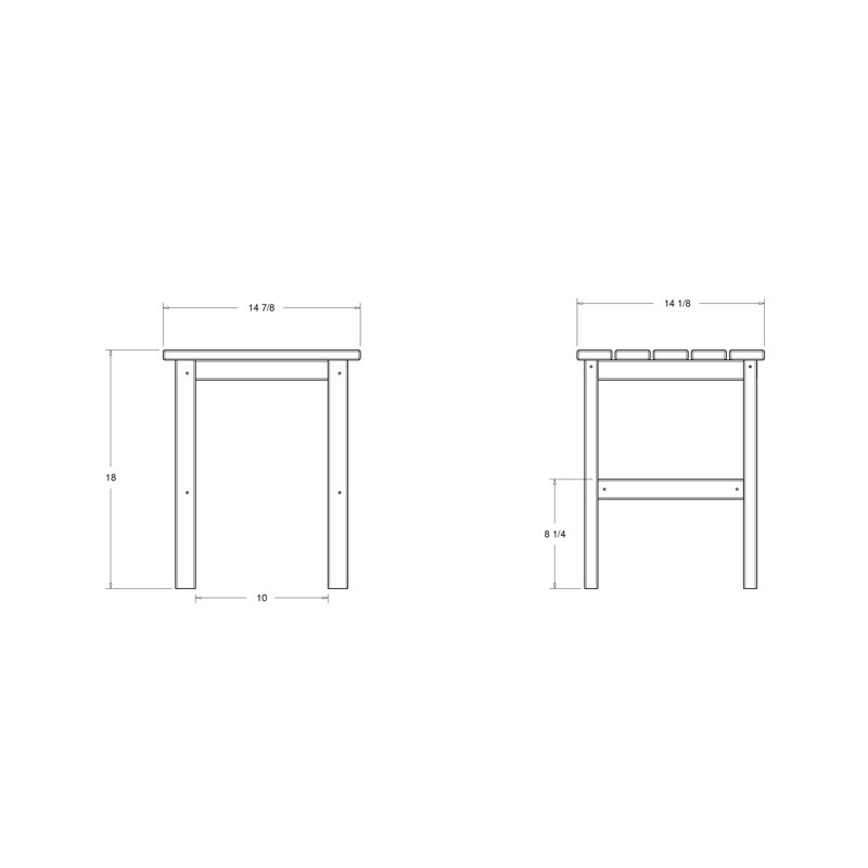 Table d'appoint Leighton, Jaune citron