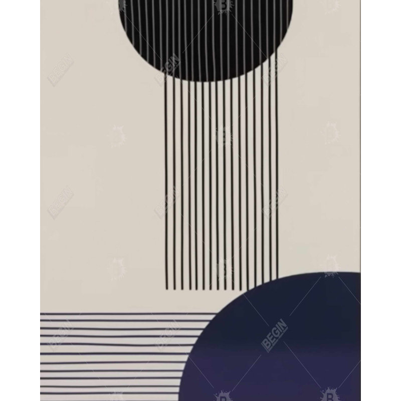 Circle Lines Print On Canvas