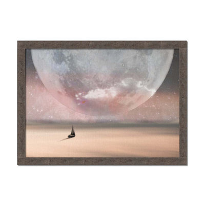 Way to the Moon par Hal Halli. Impression sur papier - Montée et encadrée