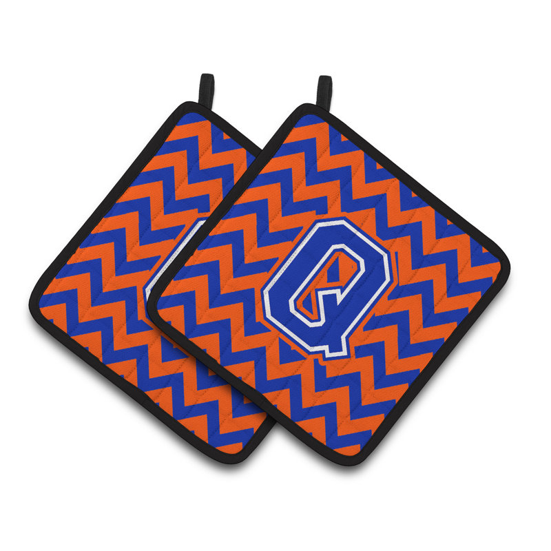 Poignée à chevrons, Orange/bleu, Q