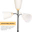 Lampe sur pied arquée 58 po Evgeniya