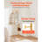 Coat Rack Freestanding Coats Rack with Base & 3 Round Hooks