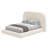  Velvet Upholstered Platform Bed Frame With Headboard,Box Spring Required