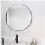 24" large round black round mirror