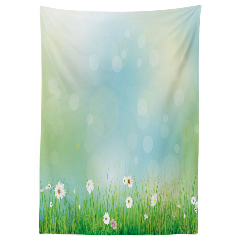 Flower Tablecloth, 90" L x 60" W