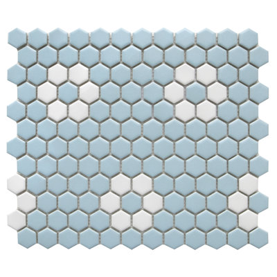 Value Series 1“ x 1" Porcelain Honeycomb Mosaic Wall & Floor Tile