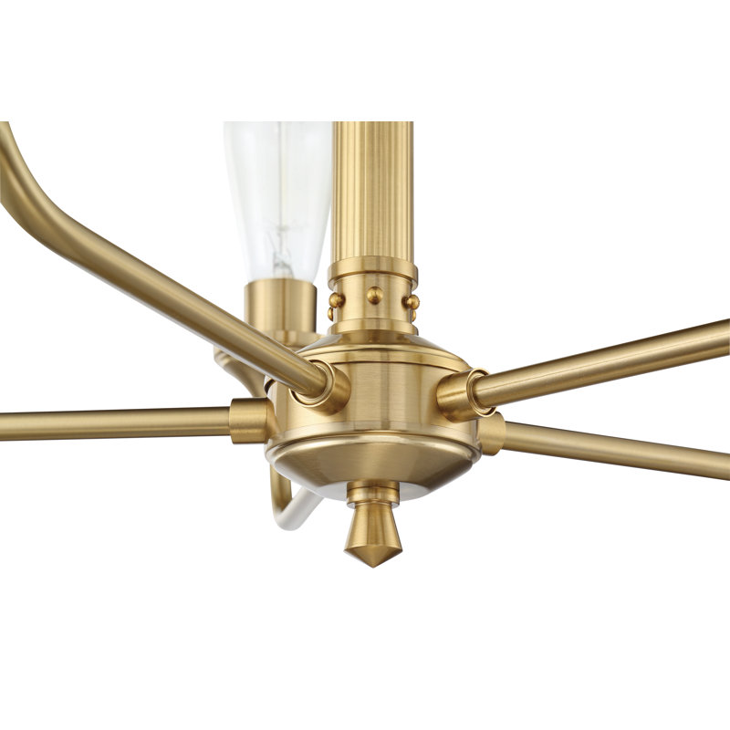 Lustree 5 lumières façon bougie/classique Upney, Laiton satiné