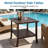 19in Brown Metal 2-Tier Outdoor Side Table | All-Weather-1659153576