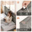 Base de lit grand avec rangement et tête de lit (4 tiroirs de rangement sur le corps du lit + éclairage DEL)-762769567
