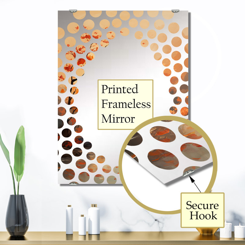 Erving - Miroir mural abstrait Botanicals MIR136432, 32 po x 24 po, Coryden - Cottage Lake Mountains