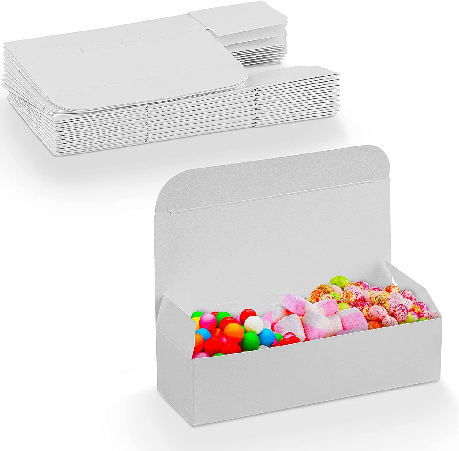 Deisi 5 x 2.75 x 1.75 White Small Candy Box/Bakery Box (Set of 20) Prep & Savour