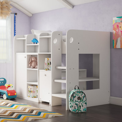 Wizard Single (3') Mid Sleepers with Storage Included with Desk Included