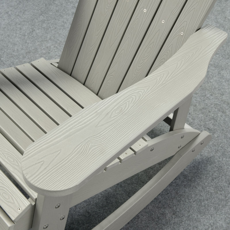 Chaise Adirondack berçante d'extérieur FCR2, Gris clair