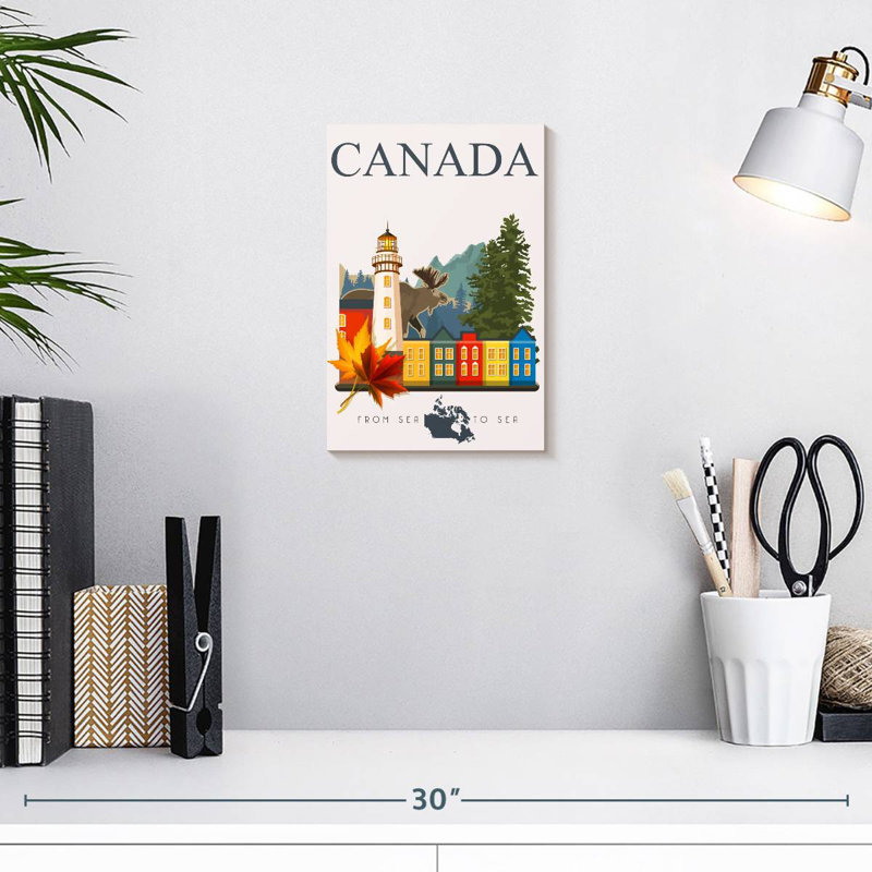 Aime Canada, d'un océan à l'autre, H 12 po x l 8 po