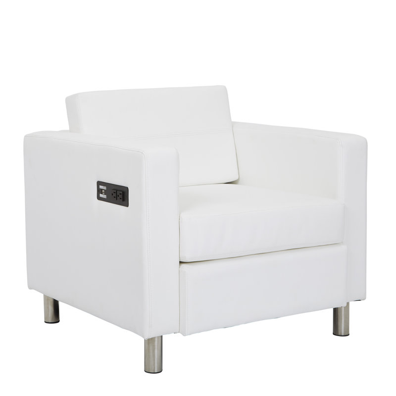 Chaise de réception l 32,5 po Procter, Neige