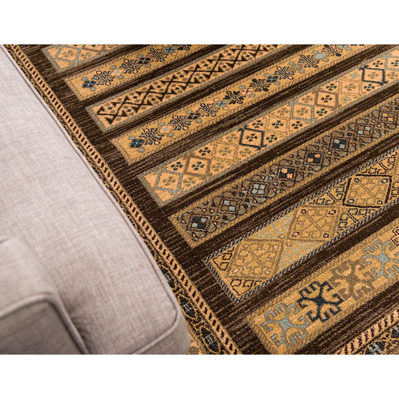 Jaeden Geometric Area Rug, Rectangle 10'6" x 16'5", Brown 