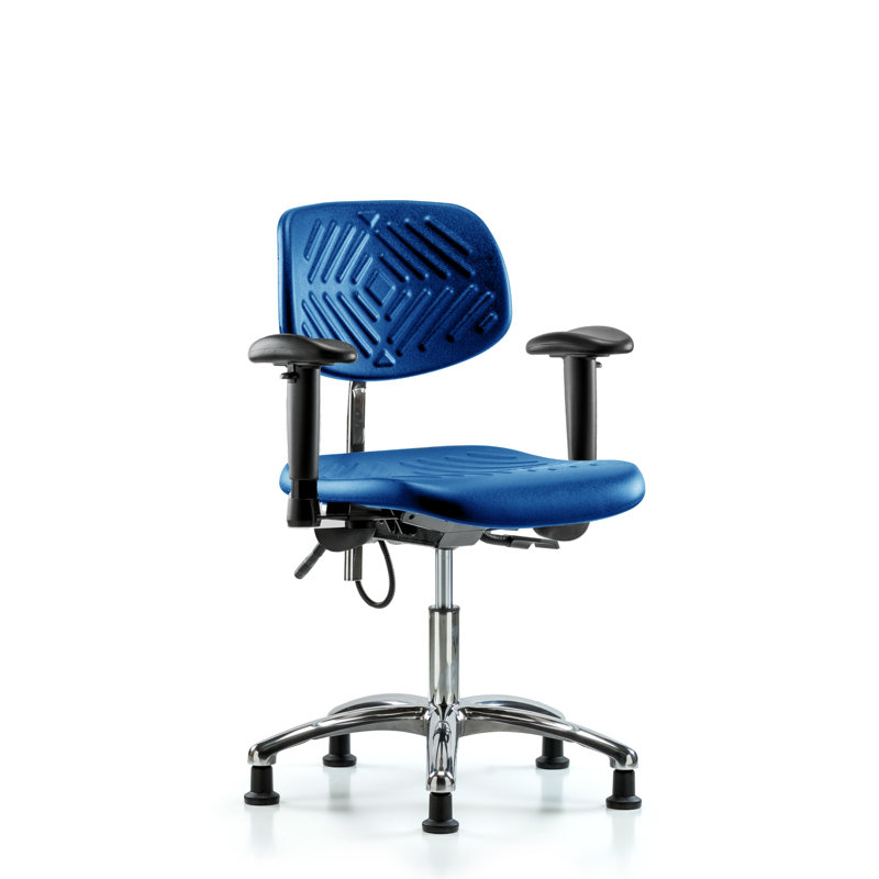 Chaise de travail Shayna, Noir, Patins, Inclus