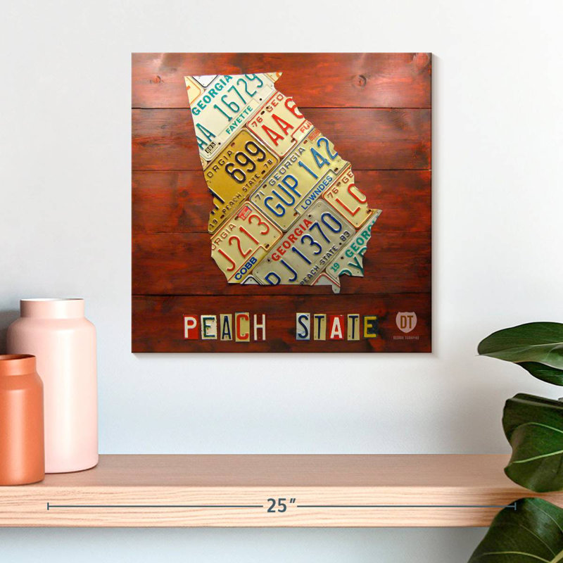 Aliaz Georgia Map, 16'' H x 16'' W