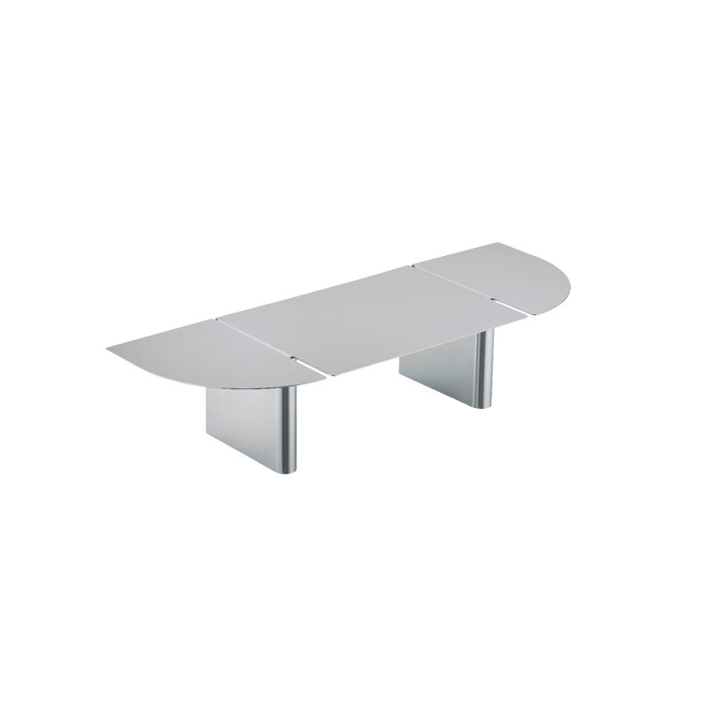 Tablette flottante en acier inoxydable Oru, Acier inoxydable brossé