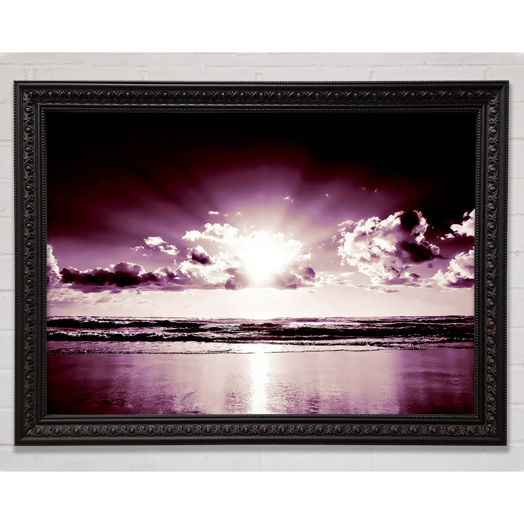 Gerahmtes Wandbild Purple Sunbeams