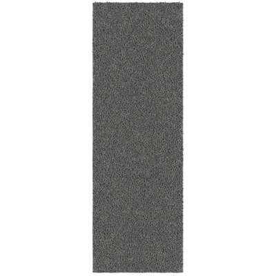 Tapis de couloir extra long antidérapant Mair Plush pour chambre, salon, salle de bain, gris