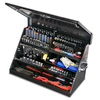 Montezuma 30" x 15" Triangle Toolbox (Steel, Black)